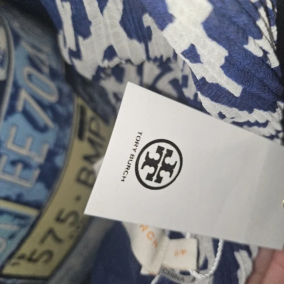 NWT Tory Burch Katherine Dress Small Cold Shoulder Maxi - Picture 6 of 7